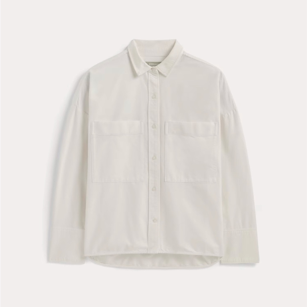 Everlane Boxy Oxford — White Button-Up Shirt